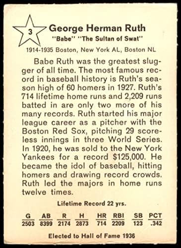 1961 Golden Press 3 Babe Ruth New York Yankees VG Yankees