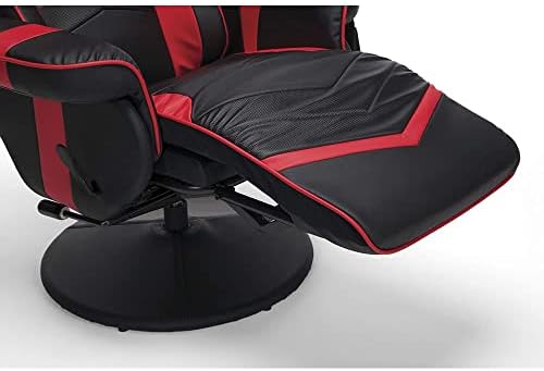 Repawn RSP -900 Racing Style, cadeira de jogos reclinável, 35,04 - 51,18 d x 30,71 W x 37,01 - 44,88 , couro, vermelho