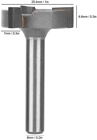 Bit de roteador de haste de haste de 6 mm 45 aço carbono Tipo T Tipo T de flauta profissional Ferramentas profissionais