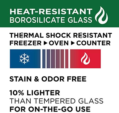 Locknlock puramente melhor recipiente de armazenamento de alimentos com tampa de ventilação a vapor, quadrado-47 oz, claro