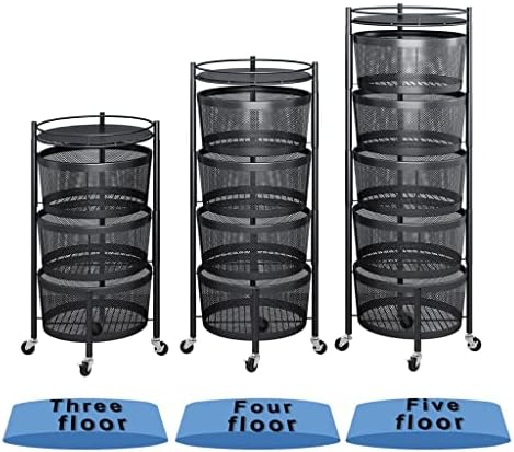 Sxymkj Multi-camada de camada de armazenamento rotativo tipo gaveta do tipo carrinho piso de vegetais grandes rack de frutas