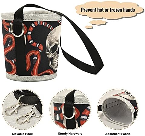 Bolsa de suporte para transportador de caveiras vermelhas do crânio Red Halloween, para todas as canecas de café isoladas