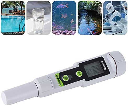 Pilipane Digital Salinity Tester para água salgada, medidor de salinidade de aquário IP67 à prova d'água com ATC, testador multi-parâmetro