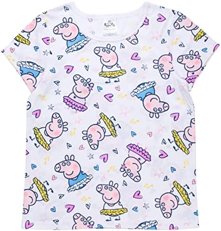 Peppa Pig Toddler Girls 3 pacote camisetas brancas/rosa 2t