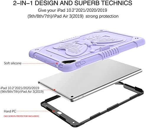 Caso de 9ª geração do iPad de Bentoben, caixa do iPad 8th Generation, caso do iPad 7th Gen, estojo do iPad 10.2, 2 em 1 de serviço