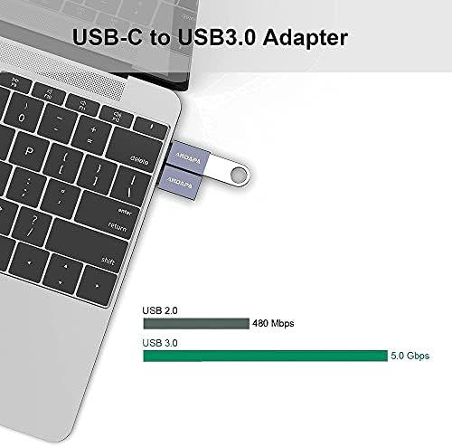 ANDAPA USB C fêmea para USB Adaptador masculino, Adaptador USB C Masculino para USB, USB C Adaptador