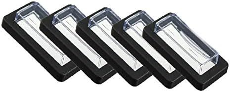 X-dree 5 pares clara retângulo preto splash Switch cubs Caps Protetores (5 pares de interruptores A Prueba de Salpicadas