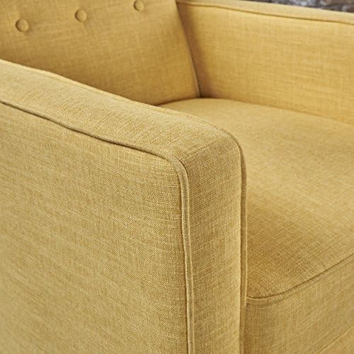 Christopher Knight Home Mervynn meados do século Modern Reclliners de tecido, conjunto 2-PCS, Espresso amarelo / escuro suave