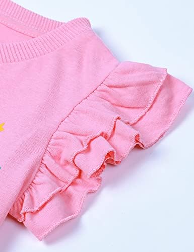 A&J Design Baby & Toddler Girl Ruffle, camisetas pesadas