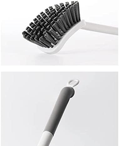 Escova de escova de vaso sanitária Lakikamts Brush e suporte ， Limpeza resistente Brush de limpador de limpeza conjunto para organização