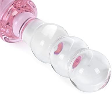 Epichao Pink Double Double Glass Dildo Crystal Penis G-Spot Estimulador Mulheres Mulheres Masturbador Butt Plug Anal