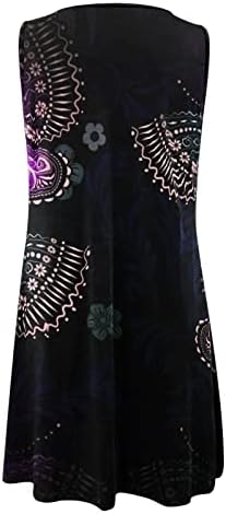 Vestido de tamanho grande kcjgikpok, estampa floral sem mangas Hollow Out Maxi Dress Boho Maxi Dress Summer