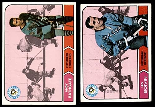 1968-69 Topps Pittsburgh Penguins perto da equipe definida Pittsburgh Penguins Ex/Mt+ Penguins