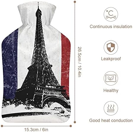 Garrafa de água quente da bandeira da França Eiffeltew