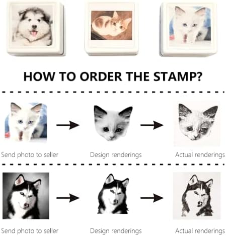 Carimbo personalizado, selos para si selos para si selos de retratos personalizados para animais de estimação, carimbos