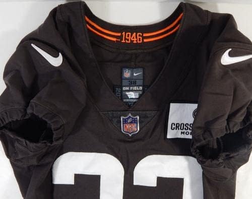 2020 Cleveland Browns Troy Hill 23 Jogo usada Brown Practice Jersey 38 534 - Jerseys de jogo NFL não assinado usado