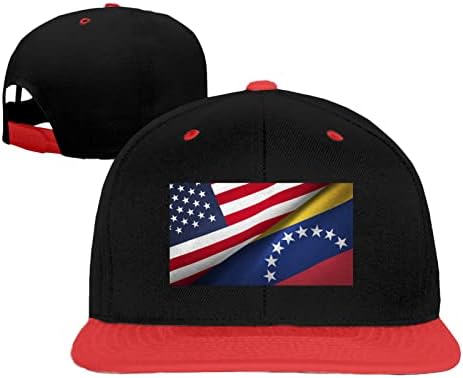 Bandeira da Venezuela e bandeira dos EUA Cap de boné de hip -hop Bicycle Boys meninos Chapéus de beisebol Chapéus