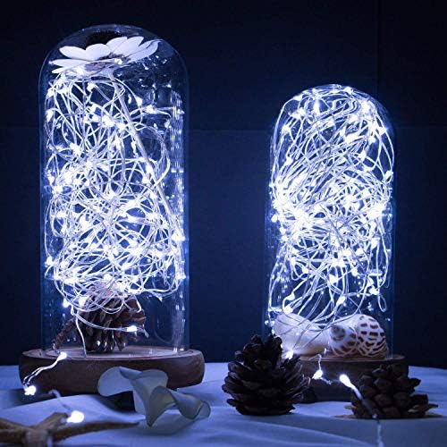 Minetom USB Fairy String Lights com adaptador remoto e de energia, 66 pés 200 Luzes de Firefly LED para o quarto teto de