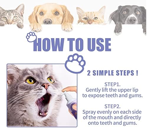 XBKPLO Puppy Breath Scownener, Pet Clean Deeth Cleaning Spray Para cães e gatos, dentes limpos de spray oral para animais