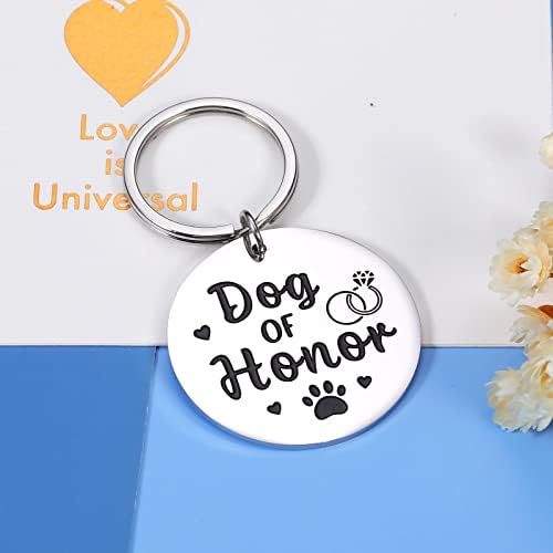Dog of Honor Wedding Dog Tags personalizados para animais de estimação Dog Bridal Noivado de noivado de casamento