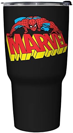 Marvel Spidey Logo 27 oz caneca de viagem em aço inoxidável, 27 onças, multicolorido