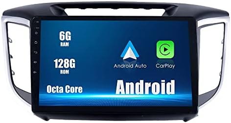 Android 10 Autoradio Navigação de carro Multimídia GPS GPS Radio 2.5D Tela de toque FORHYUNDAI IX25 2014-2020 Octa