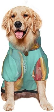 Capuz de cachorro grande 3D-carpo-fish-koi-pet suéter de roupas de estimação com chapéu de gato macio casaco xx-largo