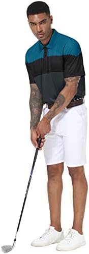 Mensagens grandes e altas camisas de pólo de golfe seco de manga curta de manga curta performance de umidade esportes de pólo esportivo