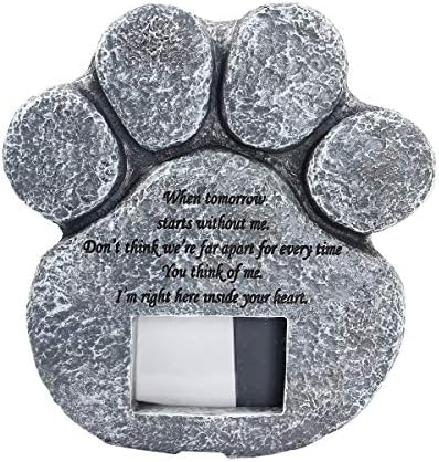 Mochiglory Paw Print Pet Memorial Stone Puppy Tombsto