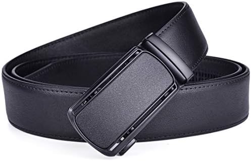 Men Belts couro slide masculino Ratchet Vestido Strap W Beltox intercambiável de fivela…