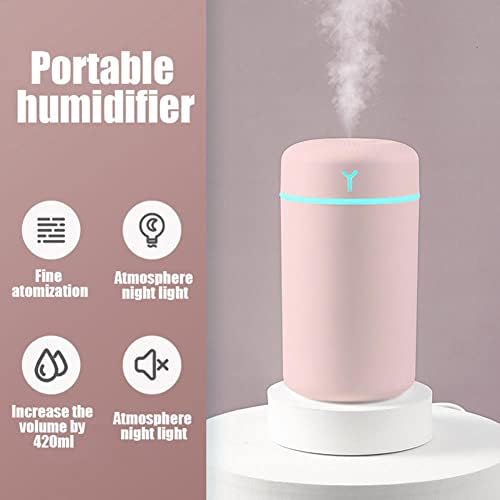 Umidificador de ar portátil 420ml Aroma umidizador para o carro em casa pulverizador de névo