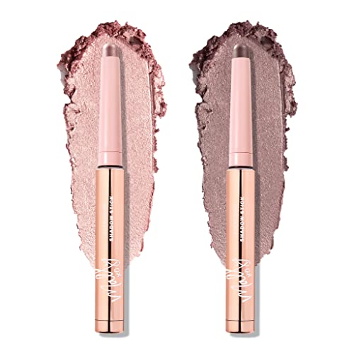 Mally Beauty Evercolor Eyeshadow Stick Duo- Shimmering Mauve Shimmer, empoderador Lilás Shimmer- Fórmula à prova d'água