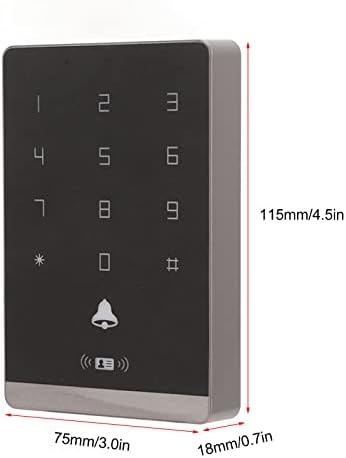 Teclado do controle de acesso à porta, ID ID IC NFC Keypad Touch Control Control Flame Retardante DC9-16V Luz de fundo