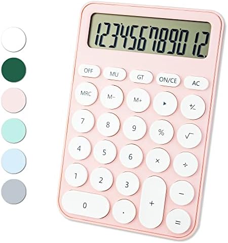 Calculadora padrão de 12 dígitos, 6,2 * 4,2 polegadas de mesa e botões de mesa, calculadora com tela LCD grande para