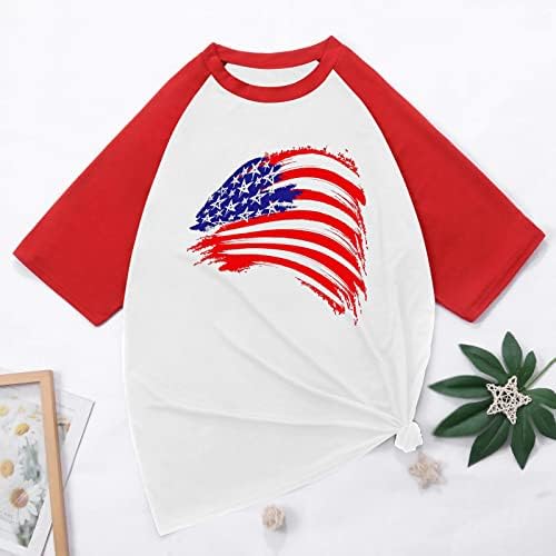 Camisas do Dia da Independência para homens American Flag Graphic Tees Casual Tshirt USA Camisa patriótica Loose