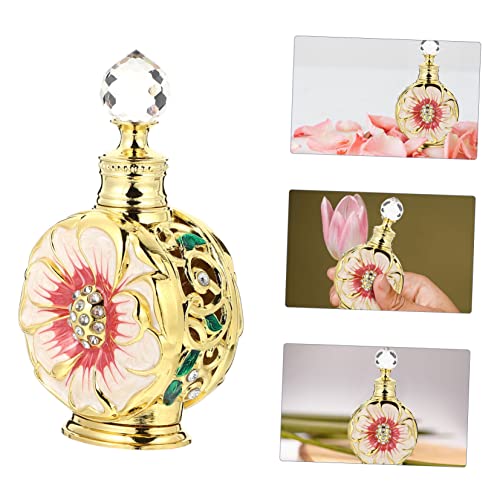 Beaavorty 3pcs frasco de perfume garrafa de óleo essencial garrafa de vidro garrafa de perfume Botão de vidro Recipiente
