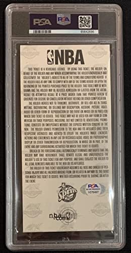 Allen Iverson autografou 2001 NBA All Star Game MVP assinado Bedisball Ticket Auto classificado PSA 10 65642696