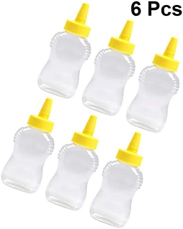 Recipiente de molho de cabilock 6pcs espremer garrafa cozinhando mel jar garrafa compacta plástico prático reutilizável para