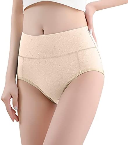 Roupa de algodão de algodão de alta cintura feminina Shapewear Ultra Thin-Strings G-Strings Cobertura Completa Belly Slimming Bushknot