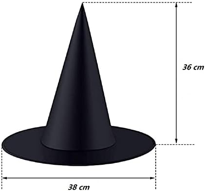 2 peças Halloween Black Witch Hats Halloween Festa Vestido Chandes de Bruxa para Favor