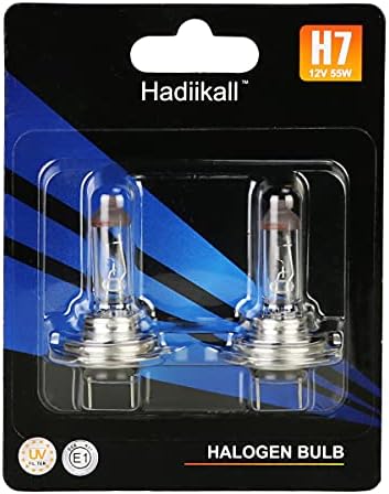 Lâmpadas de farol Hadiikall H7, 2 PCs Bulbo de reposição de feixe alto e nevoeiro de feixe alto, 12V 55W de alto desempenho