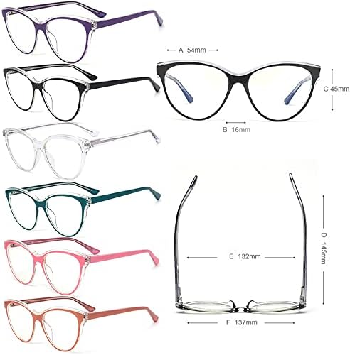 Óculos de leitura de olho de gato resio para mulheres e homens de grandes dimensões feitas à mão, leitores transparentes transparentes