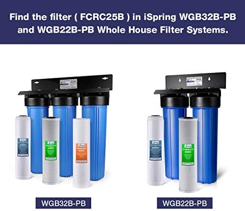 Ispring fcrc25b de alta capacidade de 20 ”x 4,5” Redução de chumbo do cartucho de substituição de filtro de água,