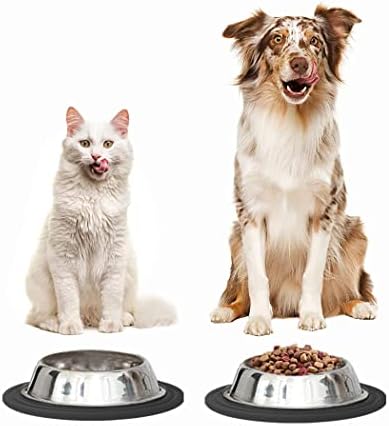 METOPETOS 2 Pacote o tapete de alimentação de estimação de silicone para cães e gatos, bandeja de placemat sem deslizamento para evitar