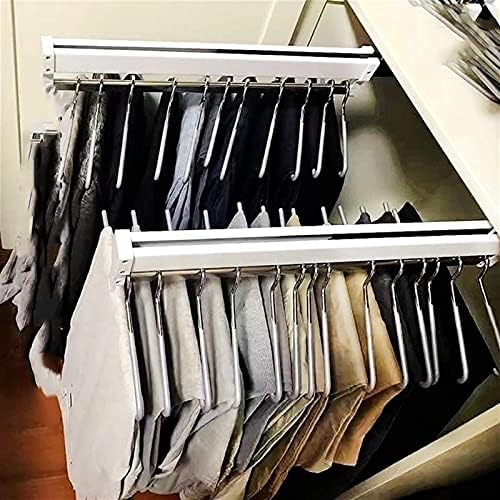 Neochy Secying Racks, Rack Rail Closet Pull-out rack/rack de calça, salvar espaço, rack de secagem de guarda-roupa expansível, rack