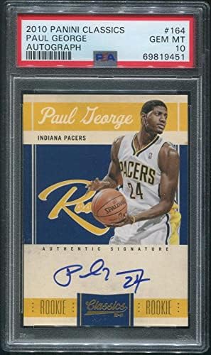 2010/11 Classics Basketball 164 Paul George Rookie Auto 251/449 PSA 10 Gem MT - Basquete autografado