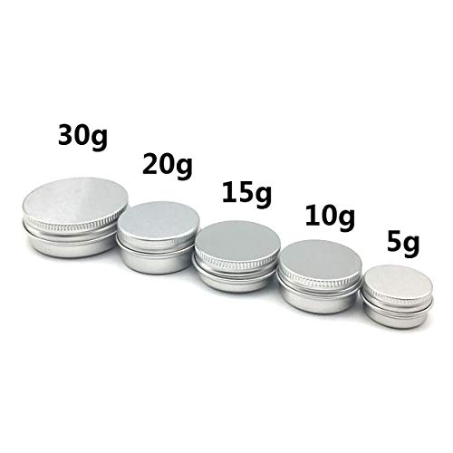 Queenbox 5pcs 5g Jarros de lata de alumínio