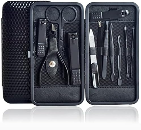 MJWDP 12pcs/conjunto Manicure UNID CLIPPERS SET SCISSSORS PEDICURE Aço inoxidável Kit portátil Kit de unhas Clipper de unhas