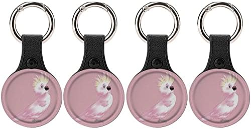 Caixa de Airtag Pink Cockatoo Parrot TPU