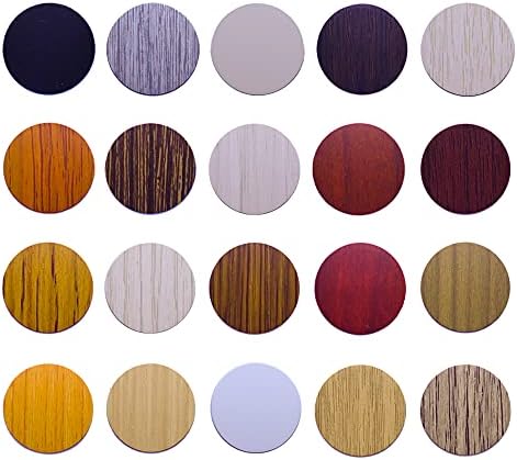 1080 peças Tamas de parafuso adesivo Tamas de parafuso adesivos PVC Tamas de capa de PVC 20 cores Tampa de madeira à prova d'água